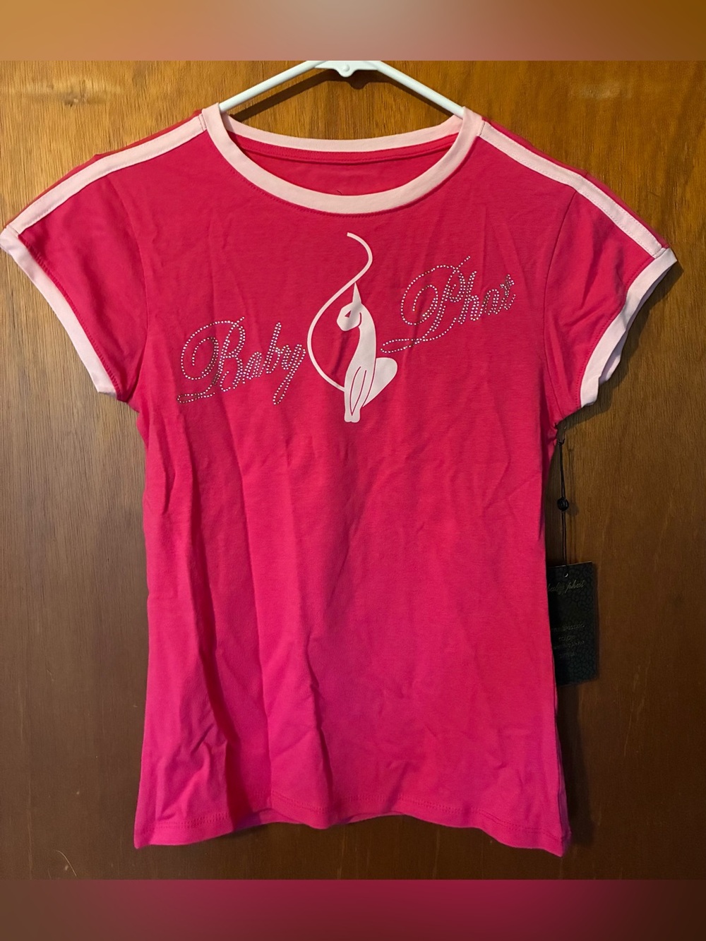 Baby Phat Hot Pink Tee with Light Pink Trim